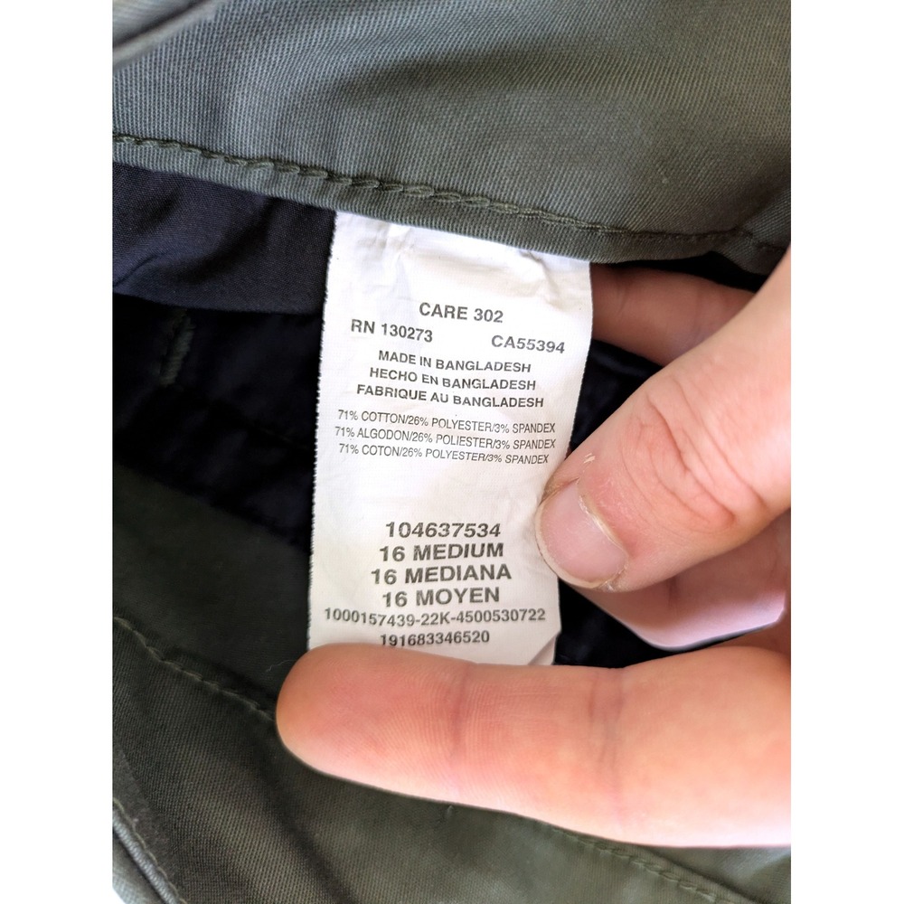 Lee Wrinkle Free Olive Green Straight Leg Chino Pants Womens 16 Medium 104637534 - Picture 4 of 6